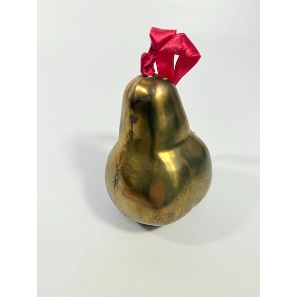 Brass Pear shaped Ornament Life sized Christmas Tree Home Decor Decorative - Picture 10 of 12